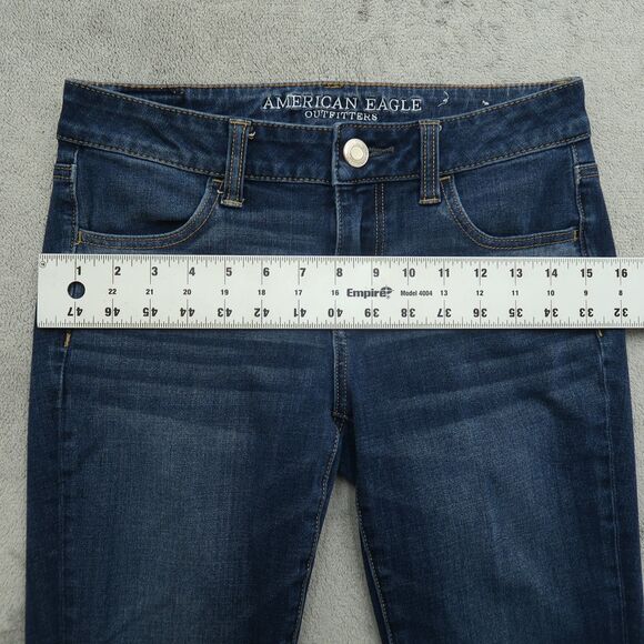 American Eagle Jeans Women's Size 4 Short Blue Mid-Rise Jegging Denim 26" Inseam - Picture 8 of 16